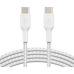 Кабель Belkin Boost Up Charge Braided USB-C to USB-C 1m White (CAB004BT1MWH)