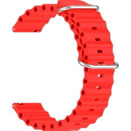 Універсальний ремінець для смарт-годинників Ocean Band 20mm Red