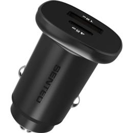 Автомобильное зарядное устройство Senteo Q-03 Ferro Series PD3.0+QC3.0 63W Black