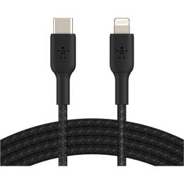 Кабель Belkin Boost Up Charge Braided USB-C to Lightning 2м Black (CAA004BT2MBK)