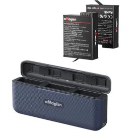 Зарядное устройство для двух аккумуляторов aMagisn AA19 для Action 6 / 5 Pro / Osmo 360