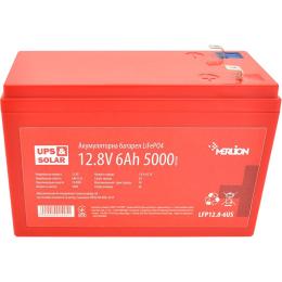 Акумулятор Merlion LiFePO4 12V (12,8V/6Ah/76,8Wh) (LFP12.8-6US)