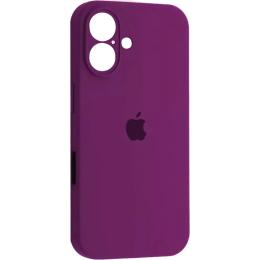 Чохол Silicone Case Camera Protect для Apple iPhone 16 Berry Purple AA