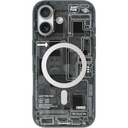 Чехол YoungKit Futuristic Circuit Board with Magnetic Ring для Apple iPhone 17 Black