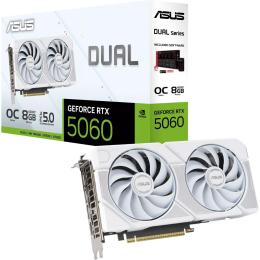 Видеокарта Asus Dual GeForce RTX 5060 8GB OC Edition White (DUAL-RTX5060-O8G-WHITE) EU