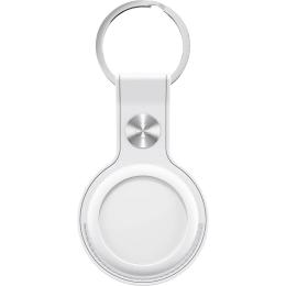 Чехол для поисковой метки Apple AirTag Leather Key Ring White HC