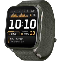 Смарт-годинник Garmin Venu X1 Moss with Titanium Caseback and Moss ComfortFit Nylon Band (010-02980-01)