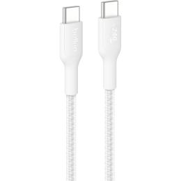 Кабель Belkin Boost Up Charge Pro Braided USB-C to USB-C 240W 1m White (CAB025HQ1MWH)