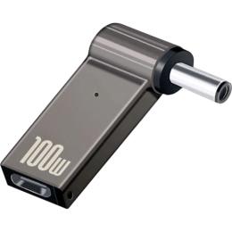 Перехідник STLab USB-C Female to DC Male Jack 5.5x2.5mm PD 100W Black