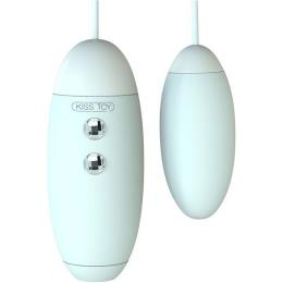 Вакуумний стимулятор з віброяйцем 2 в 1 KissToy Miss VV Cyan (SO3621)