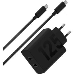 Сетевое зарядное устройство Motorola TurboPower 125W Duo Wall Charger Black (PG38C06632)
