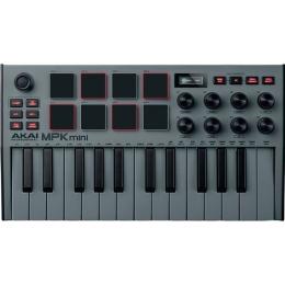 MIDI-клавіатура AKAI MPK MINI MK3 Grey (SUP_MC4173)