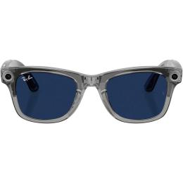 Смарт-очки Ray-Ban Meta Wayfarer Gen 2 Large Shiny Transparent Grey Frame/Clear to Sapphire Transitions Lens (RW4012 6840MF 53-22)