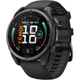 Смарт-часы Garmin Fenix 9 47mm Carbon Gray DLC Titanium with Black Silicone Band (010-04762-10/11)