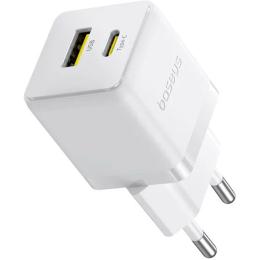 Мережевий зарядний пристрій Baseus Palm 30W USB-C/USB-A Moon White (P1011160A213-00)