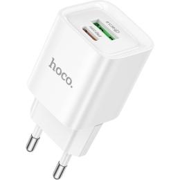 Сетевое зарядное устройство Hoco C147A Charm PD20W+QC3.0 White (6942007630276)
