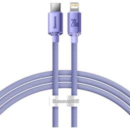 Кабель Baseus Crystal Shine Series USB-C to Lightning 20W 1.2m Purple (CAJY000205)