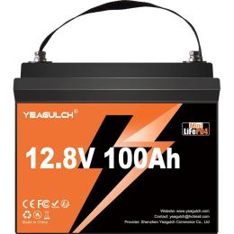 Аккумулятор Yeagulch LiFePO4 12V (12.8V/100Ah/1280Wh) (YEAGULCH-12.8V/100Ah Max)