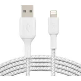 Кабель Belkin Boost Up Charge Braided USB-A to Lightning 2m White (CAA002BT2MWH)