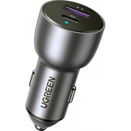 Автомобільний зарядний пристрій Ugreen CD213 QC 3.0 Dual USB-A + USB-C 36W Gray (60980)