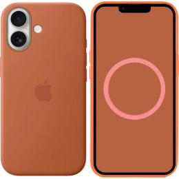 Чехол Silicone Case with Button, Animation & MagSafe для Apple iPhone 17 Terra Cotta AAA
