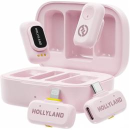 Микрофонная радиосистема Hollyland Lark A1 Combo 2TX + RX/Lightning + RX/USB-C Pink