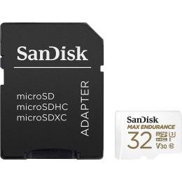 Карта памяти SanDisk microSDHC 32GB UHS-I Max Endurance U3 V30 R-100MB/s + SD Adapter (SDSQQVR-032G-GN6IA)