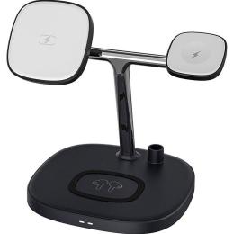 Бездротовий зарядний пристрій Choetech Magnetic Wireless Charger 4-in-1 Black (T583-F)