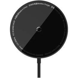 Бездротовий зарядний пристрій Baseus Simple Mini3 Magnetic Wireless Charger 15W Black (CCJJ040001)