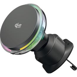 Автодержатель с беспроводной зарядкой Proove Light Crystal Qi2.2 25W Grey (WHLC25002003)