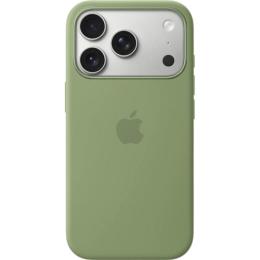 Чехол Silicone Case with Button, Animation & MagSafe для Apple iPhone 17 Pro Light Moss AAA