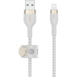 Кабель Belkin Boost Up Charge Pro Flex USB-A to Lightning 1m White (CAA010BT1MWH)