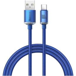 Кабель Baseus Crystal Shine Series USB-A to Type-C 100W 1.2m Blue (CAJY000403)