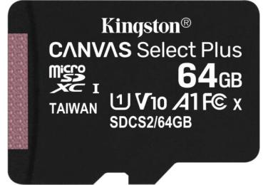 Карта пам'яті Kingston 64GB microSDXC Canvas Select Plus 100R A1 C10 (SDCS2/64GBSP)
