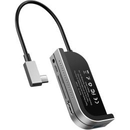 USB-хаб Baseus Bend Angle No.7 Multifunctional Type-C Hub Converter Dark Gray (CAHUB-WJ0G)