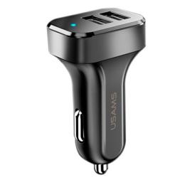 Автомобільний зарядний пристрій Usams C13 Double USB 2.1A (Black)