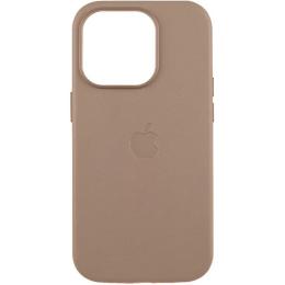 Чохол Leather Case with MagSafe для Apple iPhone 16 Pro Taupe AAA