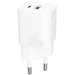 Мережевий зарядний пристрій Proove Silicone Power Plus 20W USB-C/USB-A White (WCSP2011002)