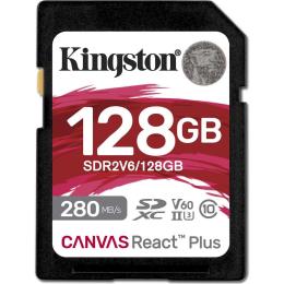 Карта пам'яті Kingston SDXC Canvas React Plus 128GB Class 10 UHS-II U3 V60 (SDR2V6/128GB)