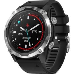Смарт-годинник Garmin Descent Mk2 Stainless Steel with Black Band (010-02132-00/10)