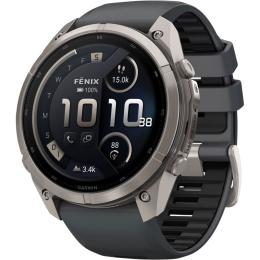 Смарт-часы Garmin Fenix 9 Pro inReach 47mm Titanium with Graphite/Black Silicone Band (010-04336-20/21)