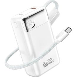 Внешний аккумулятор WiWU Power Plus T132 12000mAh 65W White (6979107511143)