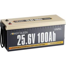 Аккумулятор Power Queen LiFePO4 24V (25.6V/100Ah/2560Wh) (P24V100-100-BASIC-BT-8-A1)
