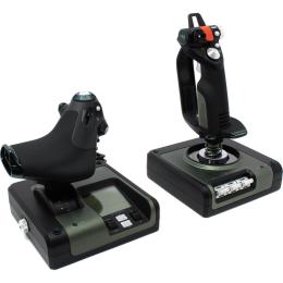 Джойстик с рычагом управления двигателем Logitech G Saitek X52 Pro для PC (945-000003)