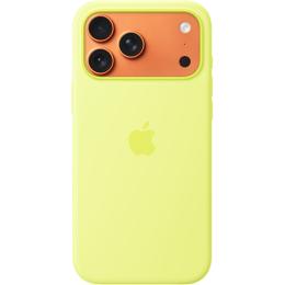 Чохол Silicone Case with Button, Animation & MagSafe для Apple iPhone 17 Pro Max Neon Yellow AAA
