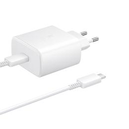 Сетевое зарядное устройство Samsung 45W PD Wall Charger + Cable USB-C to USB-C White (EP-TA845XWEGRU)