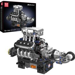 Конструктор Mould King Mking Двигатель и коробка передач Supercar McL V8 (10206)