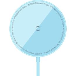 Бездротовий зарядний пристрій Baseus Simple Mini3 Magnetic Wireless Charger 15W Blue (CCJJ040303)