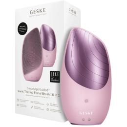 Термощетка для лица GESKE Sonic Thermo Facial Brush 6в1 Pink (HB0082)