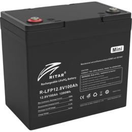 Аккумулятор Ritar LiFePO4 12V (12.8V/100Ah/1280Wh) (R-LFP12.8V100AH-MINI)